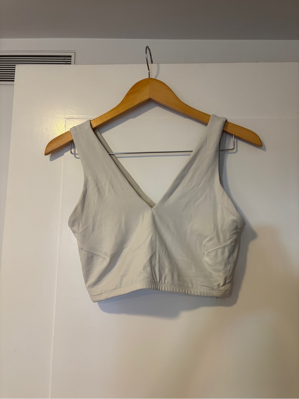 FP Movement by Free People Cream V-Neck Crop Tank